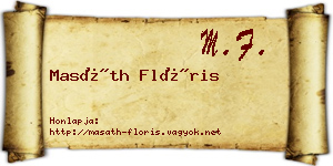 Masáth Flóris névjegykártya